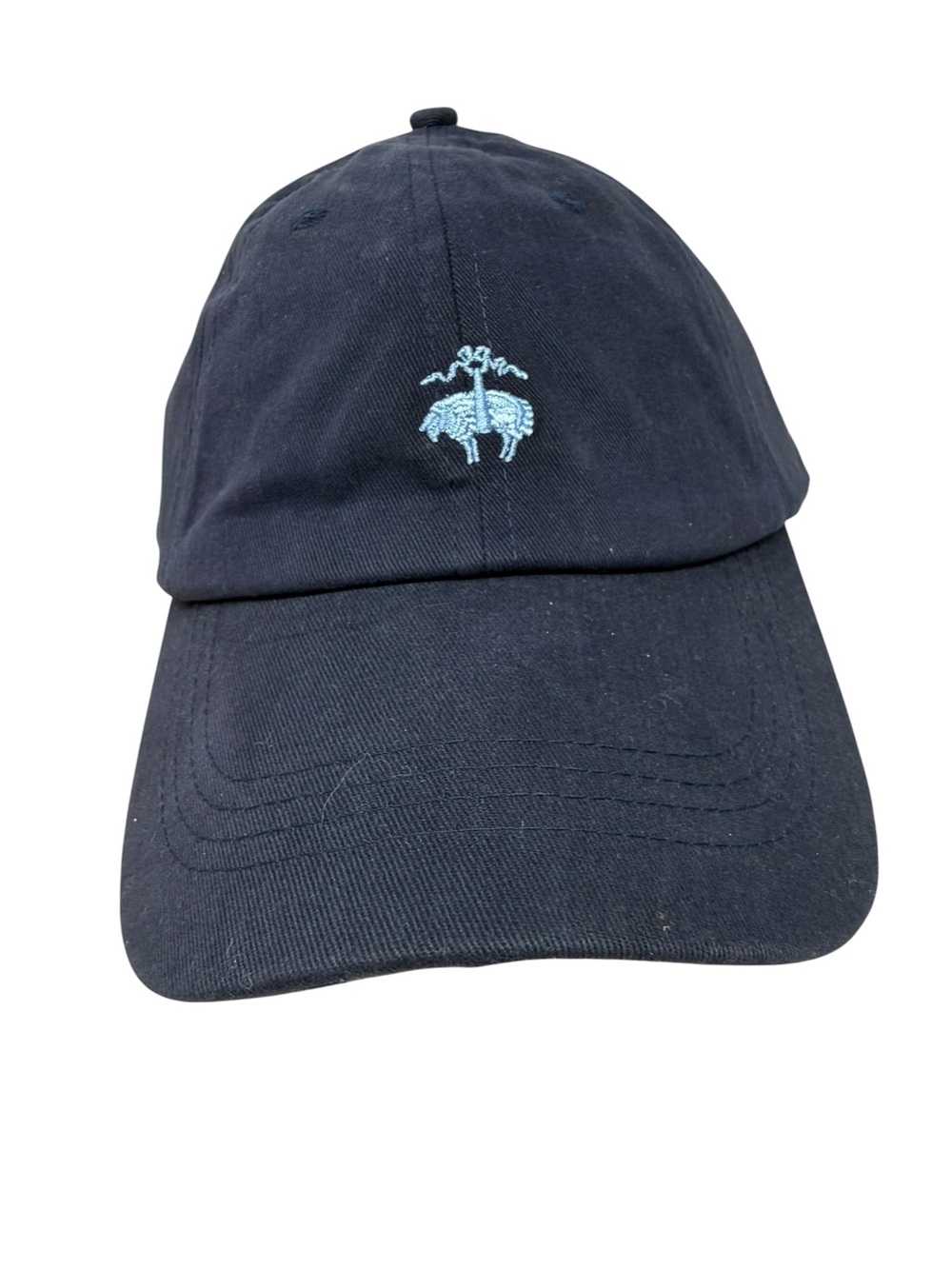 Brooks Brothers Size S/M baseball cap hat Navy with fleece logo cotton NWT
